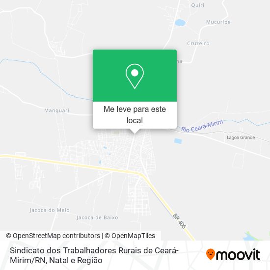 Sindicato dos Trabalhadores Rurais de Ceará- Mirim / RN mapa