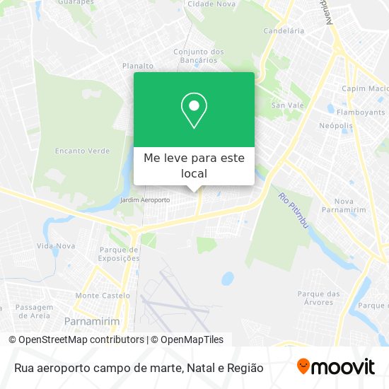 Rua aeroporto campo de marte mapa