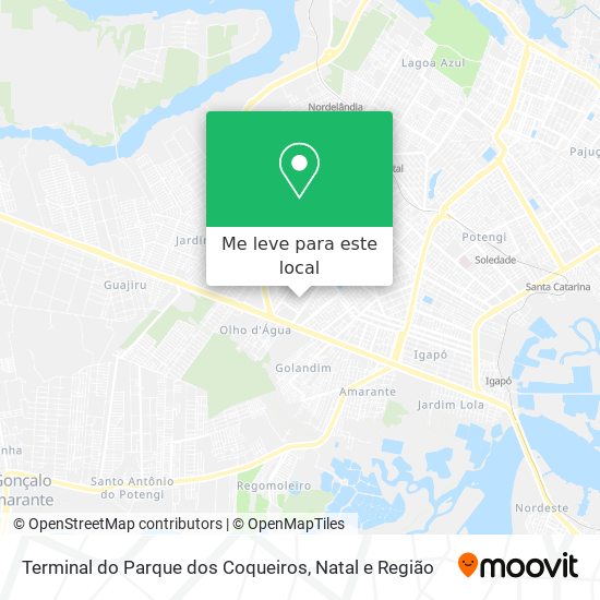 Terminal do Parque dos Coqueiros mapa