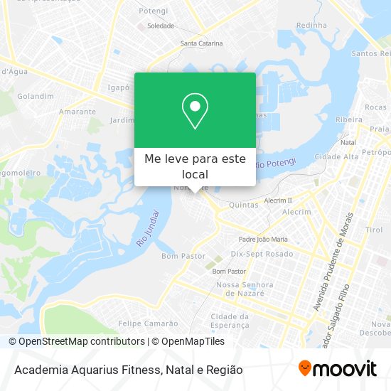 Academia Aquarius Fitness mapa