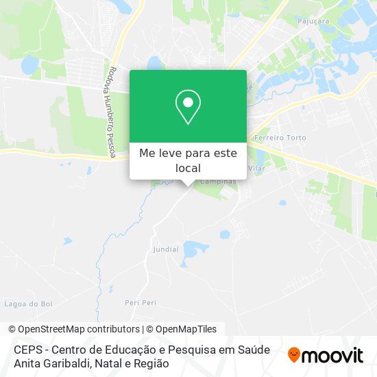 CEPS - Centro de Educação e Pesquisa em Saúde Anita Garibaldi mapa