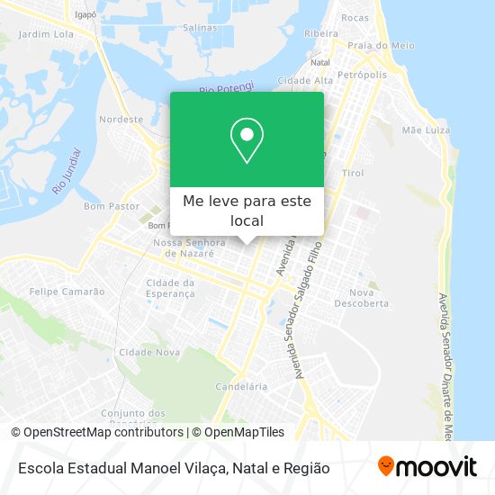 Escola Estadual Manoel Vilaça mapa
