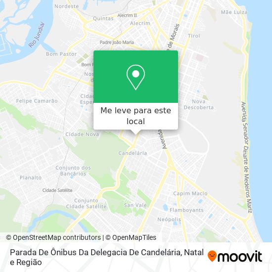 Parada De Ônibus Da Delegacia De Candelária mapa