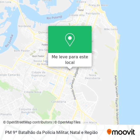 PM 9º Batalhão da Polícia Militar mapa
