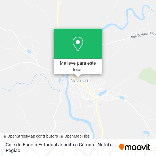 Caic da Escola Estadual Joanita a Câmara mapa