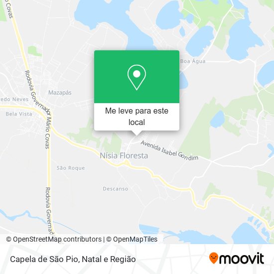 Capela de São Pio mapa