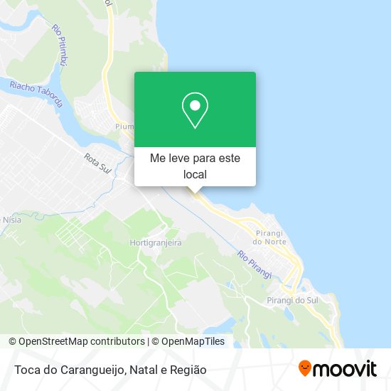 Toca do Carangueijo mapa
