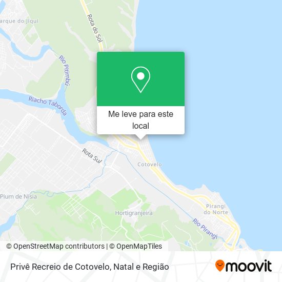 Privê Recreio de Cotovelo mapa