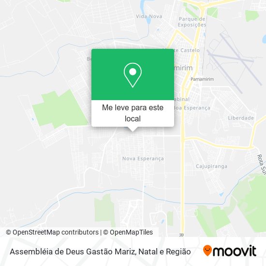 Assembléia de Deus Gastão Mariz mapa