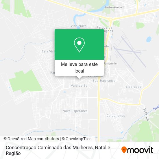 Concentraçao Caminhada das Mulheres mapa