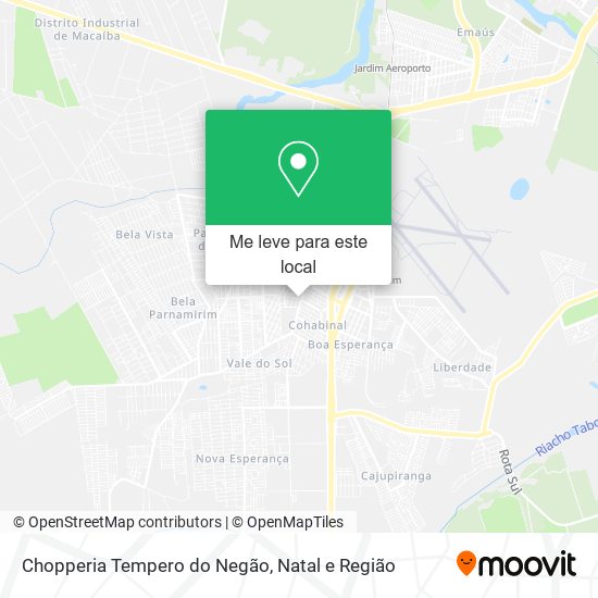 Chopperia Tempero do Negão mapa
