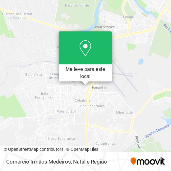 Comércio Irmãos Medeiros mapa