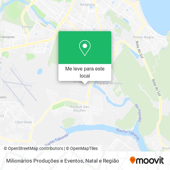 Milionários Produções e Eventos mapa
