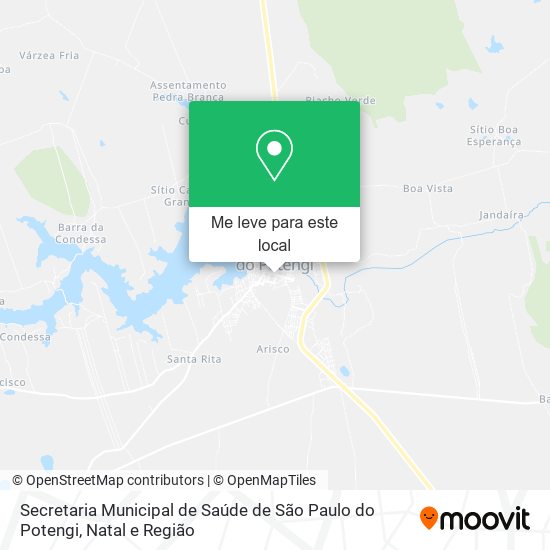 Secretaria Municipal de Saúde de São Paulo do Potengi mapa