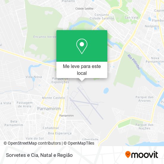 Sorvetes e Cia mapa
