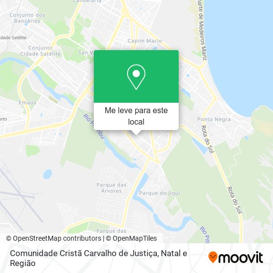 Comunidade Cristã Carvalho de Justiça mapa