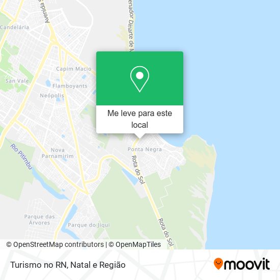 Turismo no RN mapa