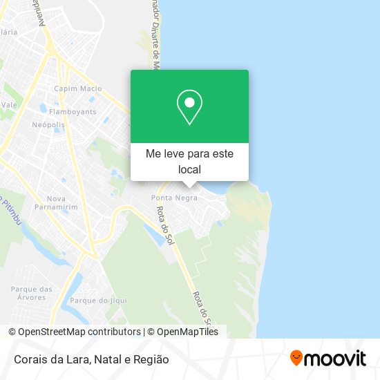 Corais da Lara mapa