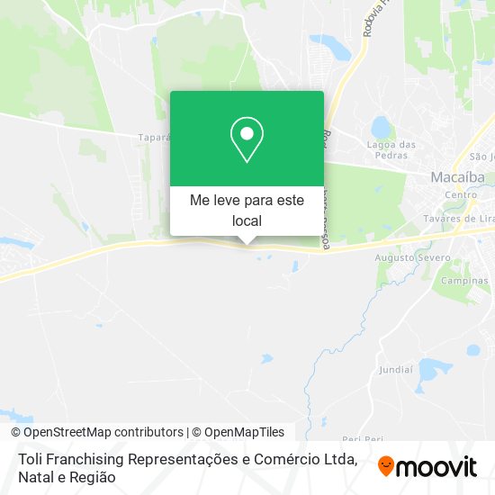 Toli Franchising Representações e Comércio Ltda mapa