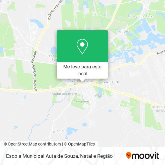 Escola Municipal Auta de Souza mapa