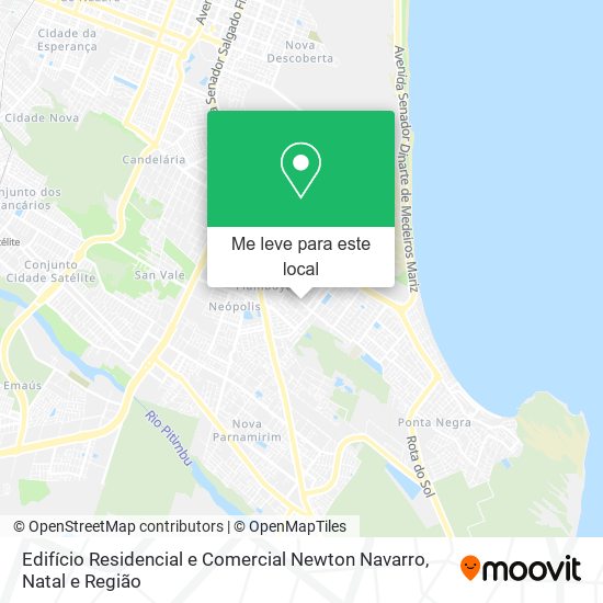 Edifício Residencial e Comercial Newton Navarro mapa
