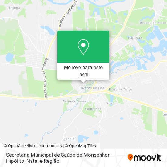 Secretaria Municipal de Saúde de Monsenhor Hipólito mapa