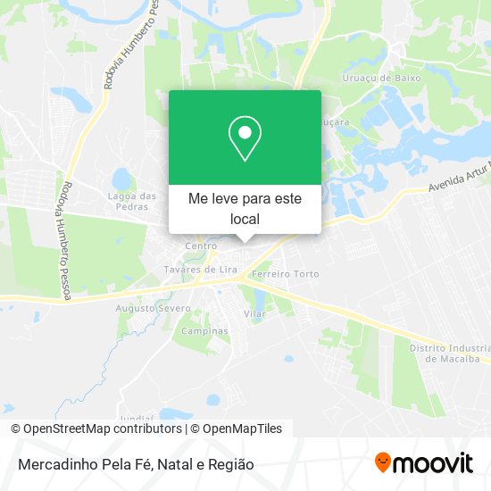 Mercadinho Pela Fé mapa