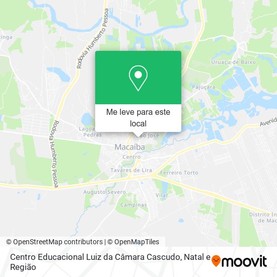 Centro Educacional Luiz da Câmara Cascudo mapa