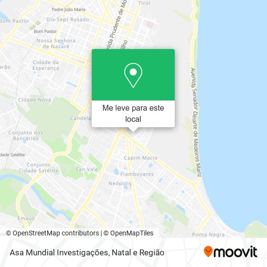 Asa Mundial Investigações mapa