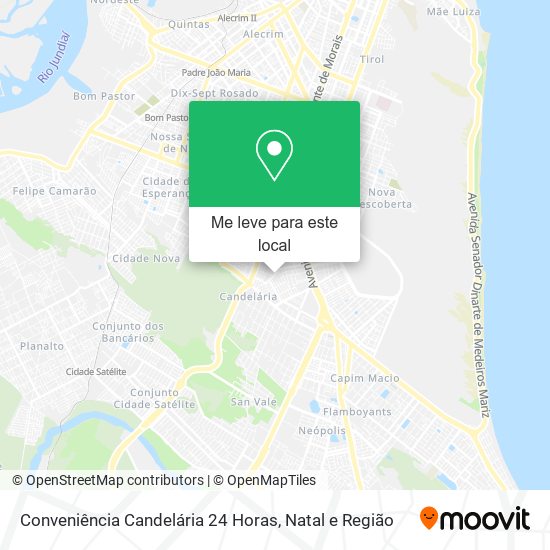 Conveniência Candelária 24 Horas mapa