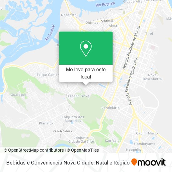 Bebidas e Conveniencia Nova Cidade mapa