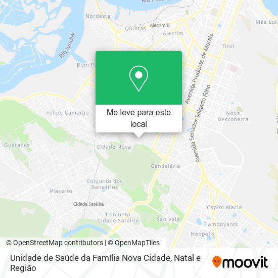 Unidade de Saúde da Família Nova Cidade mapa