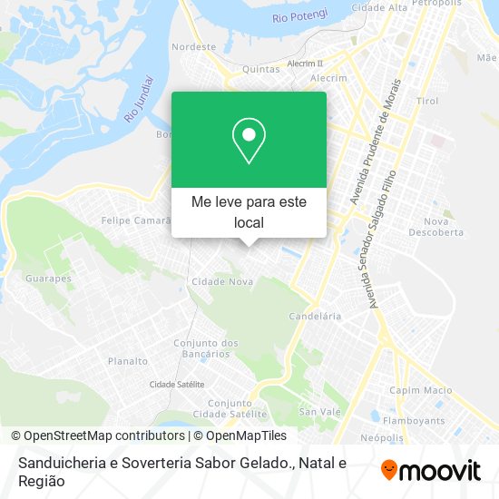 Sanduicheria e Soverteria Sabor Gelado. mapa