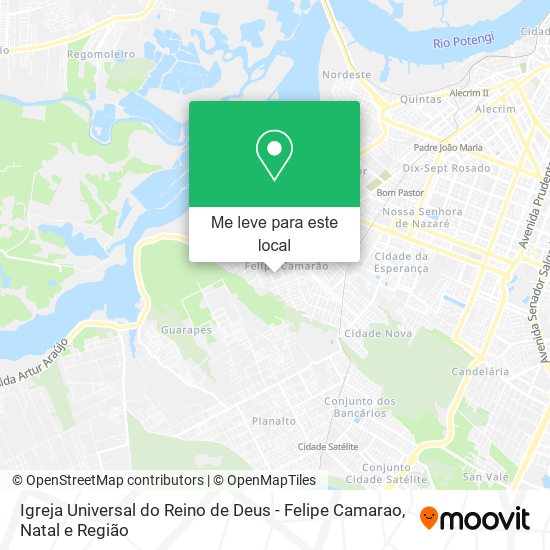 Igreja Universal do Reino de Deus - Felipe Camarao mapa