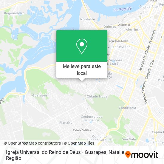 Igreja Universal do Reino de Deus - Guarapes mapa