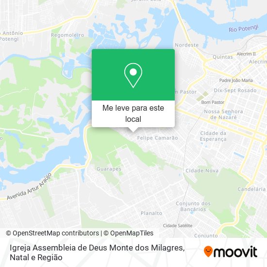 Igreja Assembleia de Deus Monte dos Milagres mapa