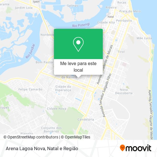 Arena Lagoa Nova mapa
