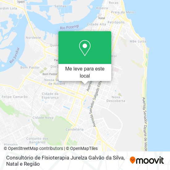 Consultório de Físioterapia Jurelza Galvão da Silva mapa