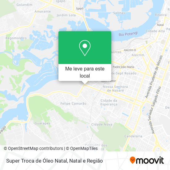 Super Troca de Óleo Natal mapa