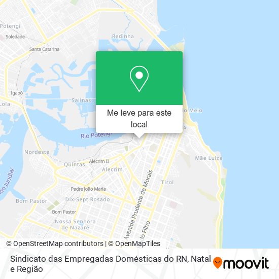 Sindicato das Empregadas Domésticas do RN mapa