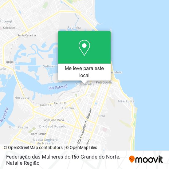 Federação das Mulheres do Rio Grande do Norte mapa