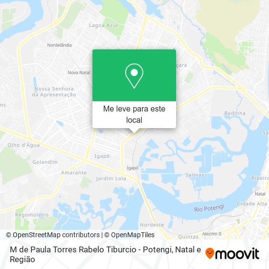 M de Paula Torres Rabelo Tiburcio - Potengi mapa