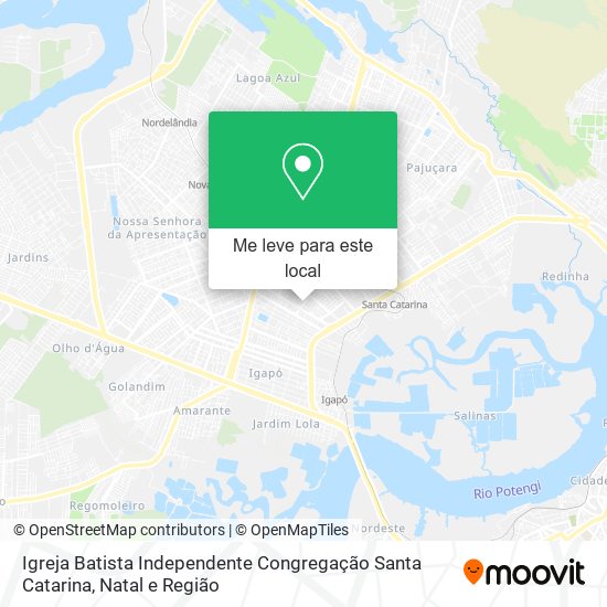 Igreja Batista Independente Congregação Santa Catarina mapa