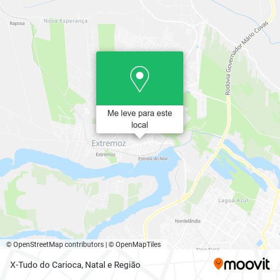 X-Tudo do Carioca mapa