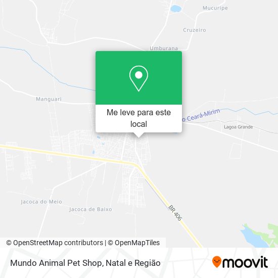 Mundo Animal Pet Shop mapa