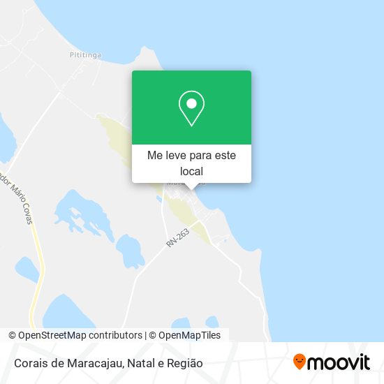 Corais de Maracajau mapa