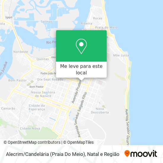Alecrim / Candelária (Praia Do Meio) mapa