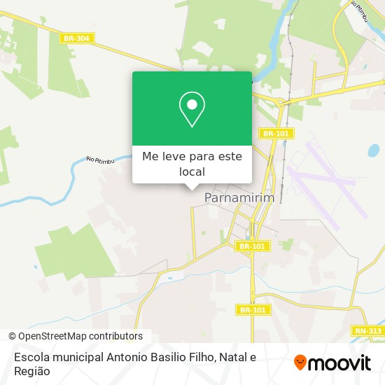 Escola municipal Antonio Basilio Filho mapa