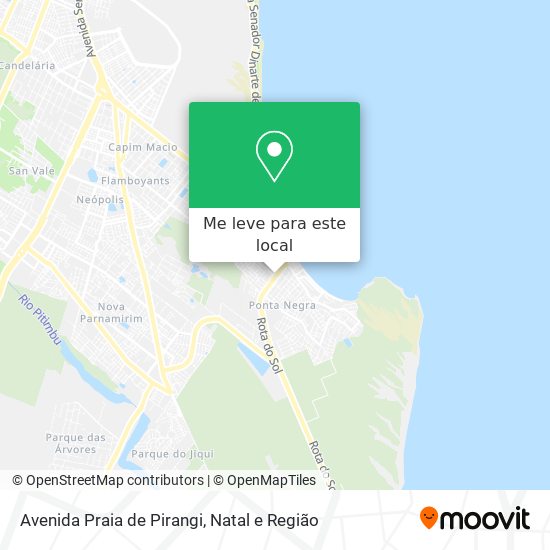 Avenida Praia de Pirangi mapa