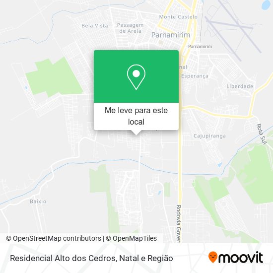 Residencial Alto dos Cedros mapa